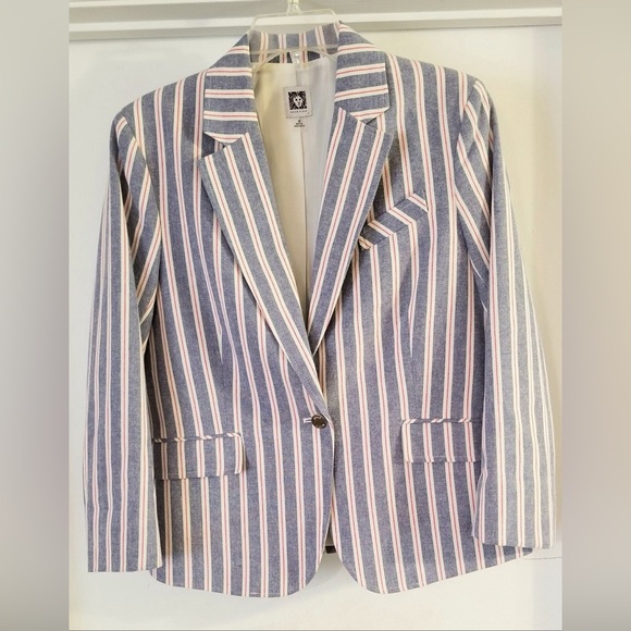 Jackets & Blazers - Anne Klein cricket stripes style blazer XL